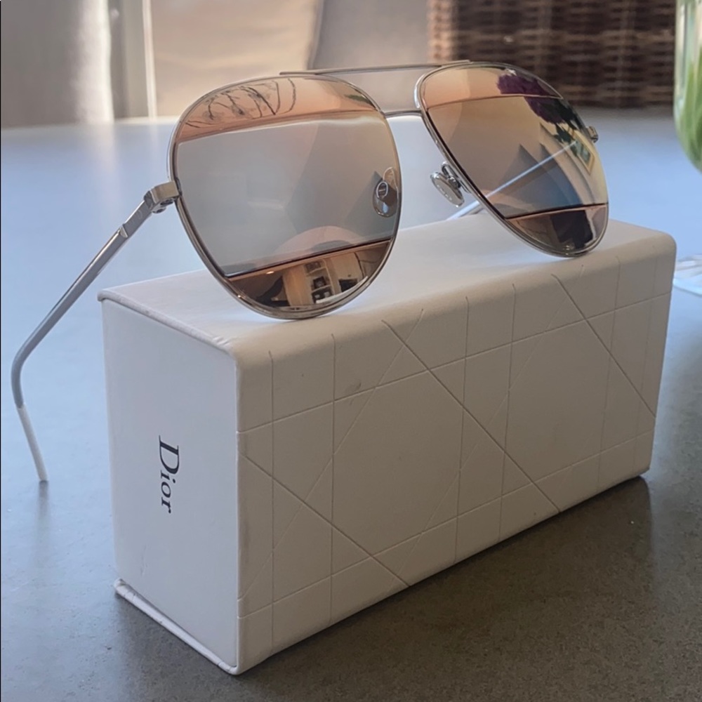 DiorSpilt Two-Tone Aviator Sunglasses